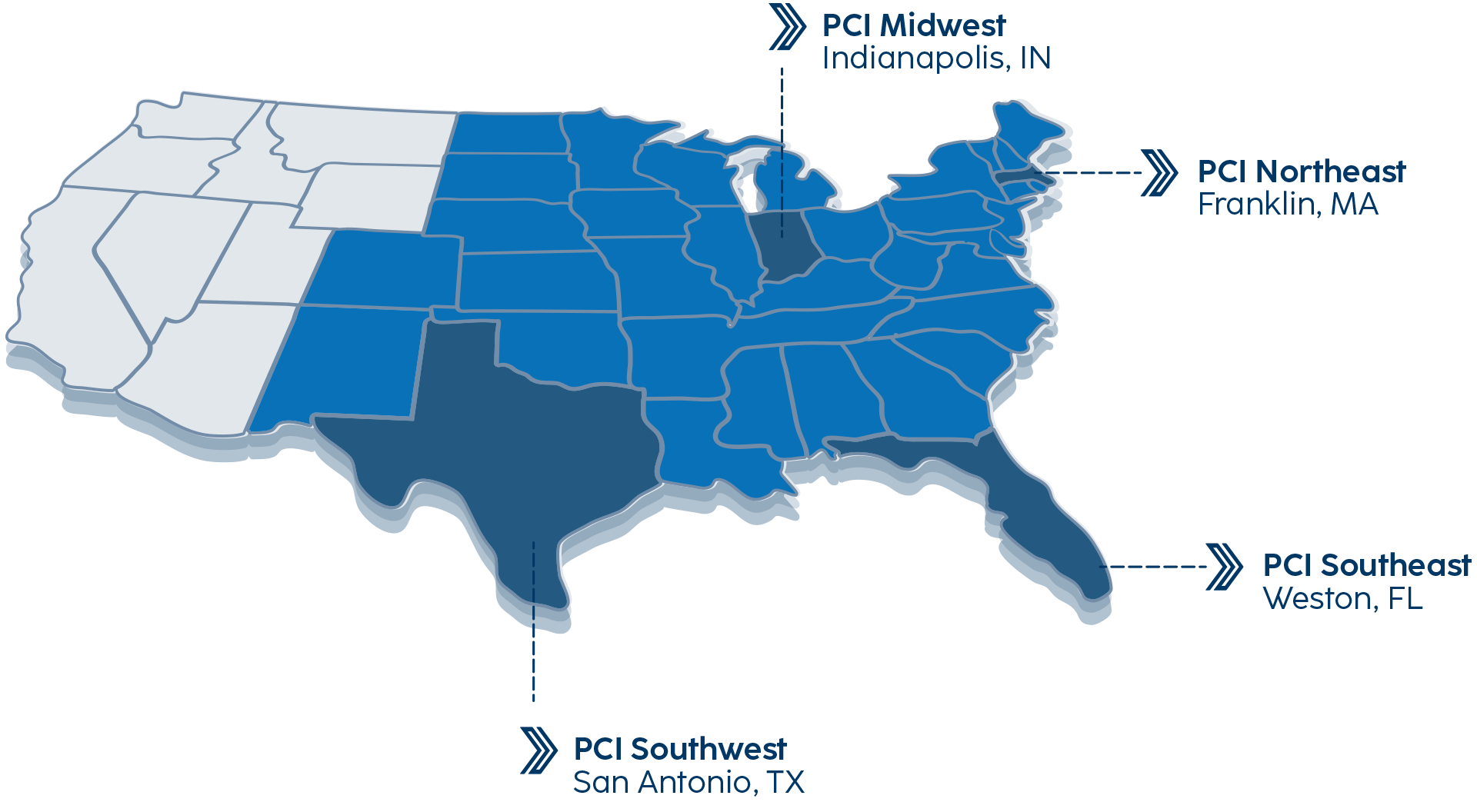PCI Locations Map